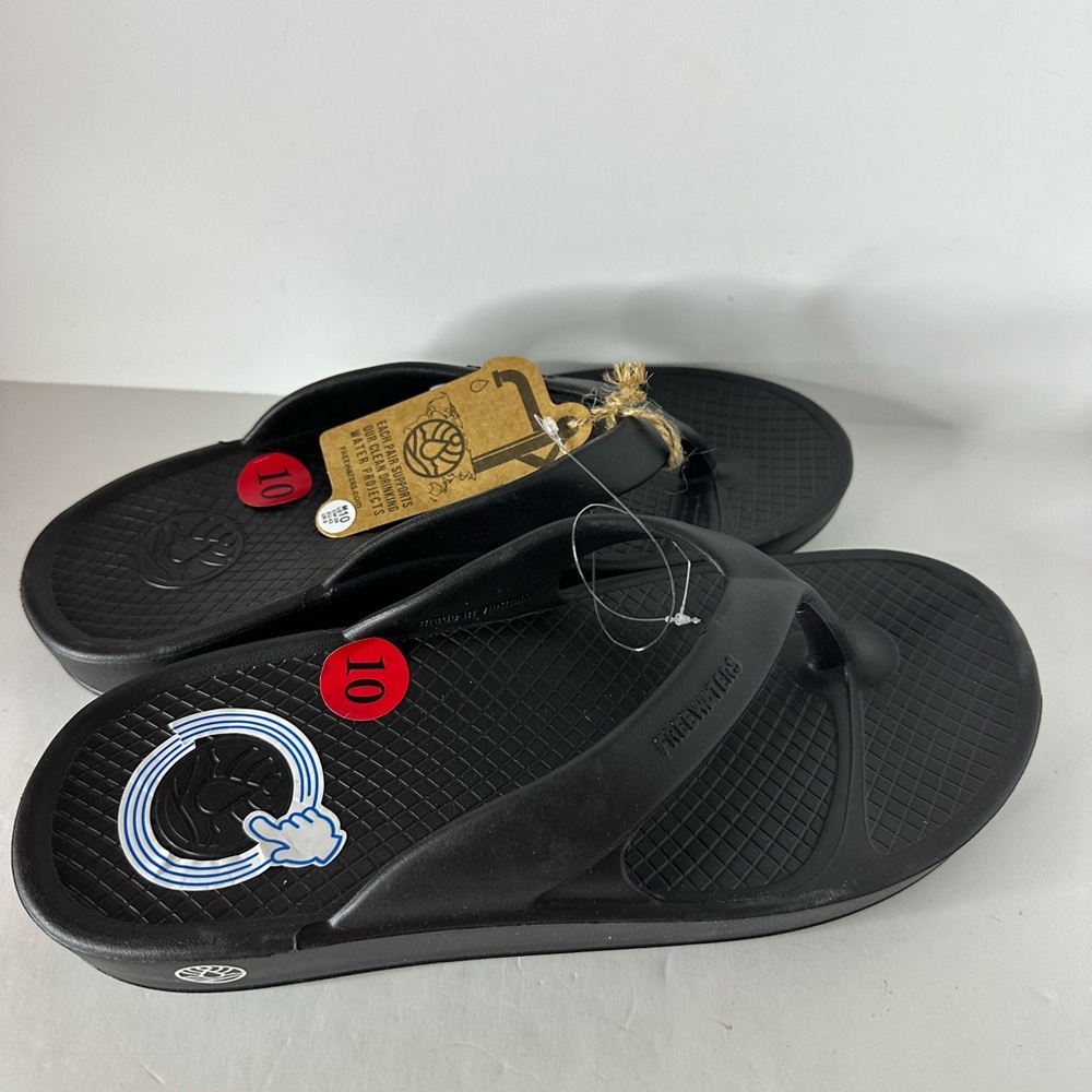 Freewaters Cloud 9 Ultra Men's Super Soft Sandals in Black - Picture 3 of 6
